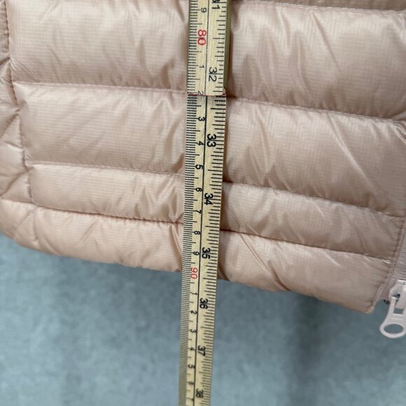 Duluth Womens Down Right Long Vest Size L Peach Pink Full Zip Pockets Warm EUC - Picture 15 of 16